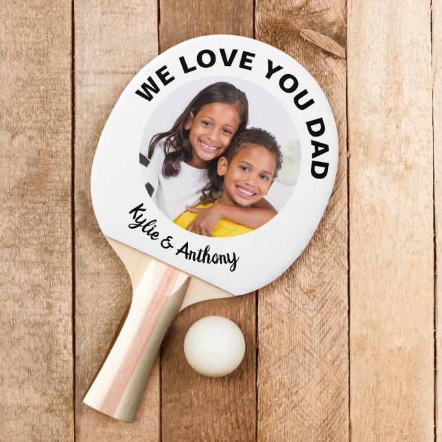 Love You Dad Photo Ping Pong Paddle (Creator Uploaded)