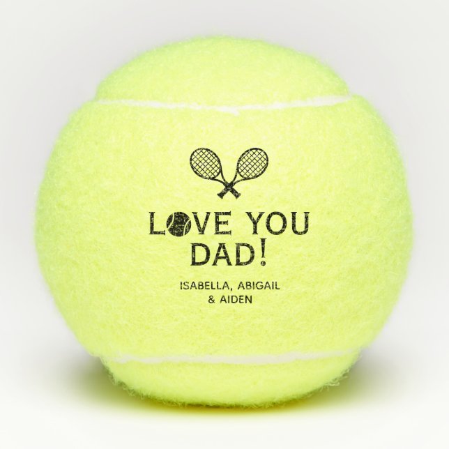 Love You Dad Tennis Balls (Front)