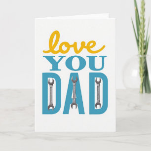 Love You Dad Wrench Art Card