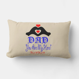 ❤↷Love You Dad, You are My Hero Fabulous Lumbar Lumbar Cushion