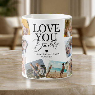 Love You Daddy 14 Photo Collage Mug