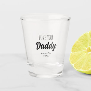Love You 'Daddy' Custom Photo Collage Shot Glass