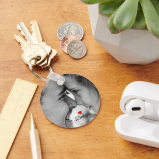 Love you daddy ,fathers day photo  key ring