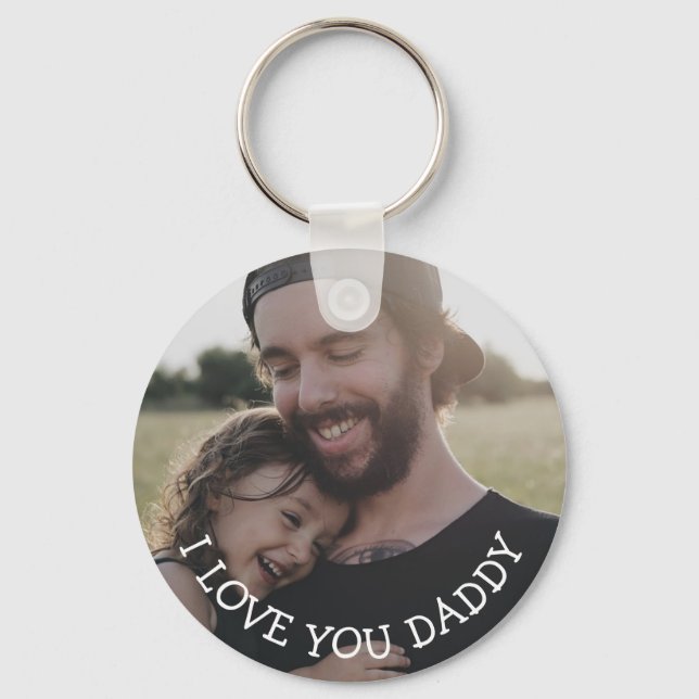 Love you Daddy, Personalised Photo Key Chain (Front)