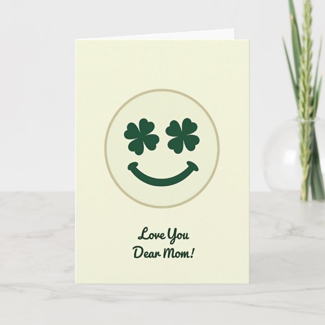 Love You Dear Mum Smile Card (Front)