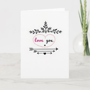 Love You Dotted Heart Card