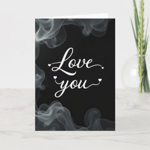 Love You Elegant Script Card