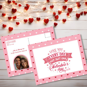 Love you every day not just one day Sweet Holiday Postcard
