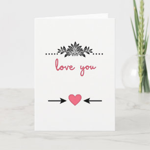Love You Floral Heart Card
