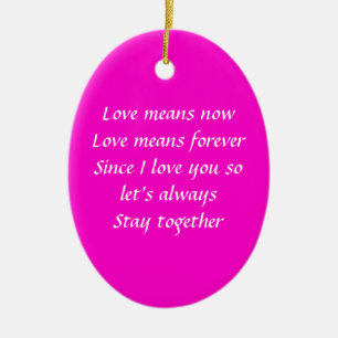 Love you forever ceramic tree decoration
