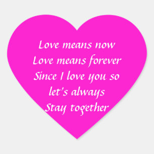 Love you forever heart sticker
