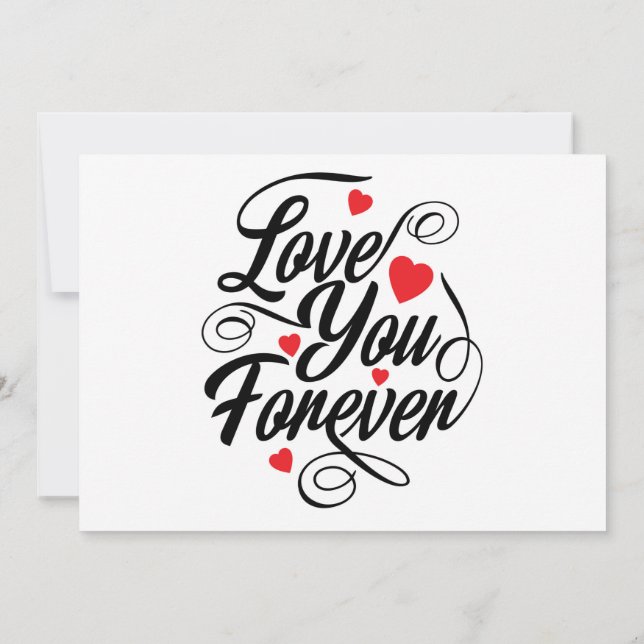 Love You Forever Invitation (Back)