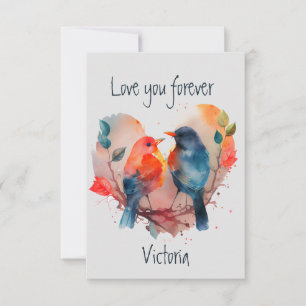 Love You Forever Lovebirds Custom Name