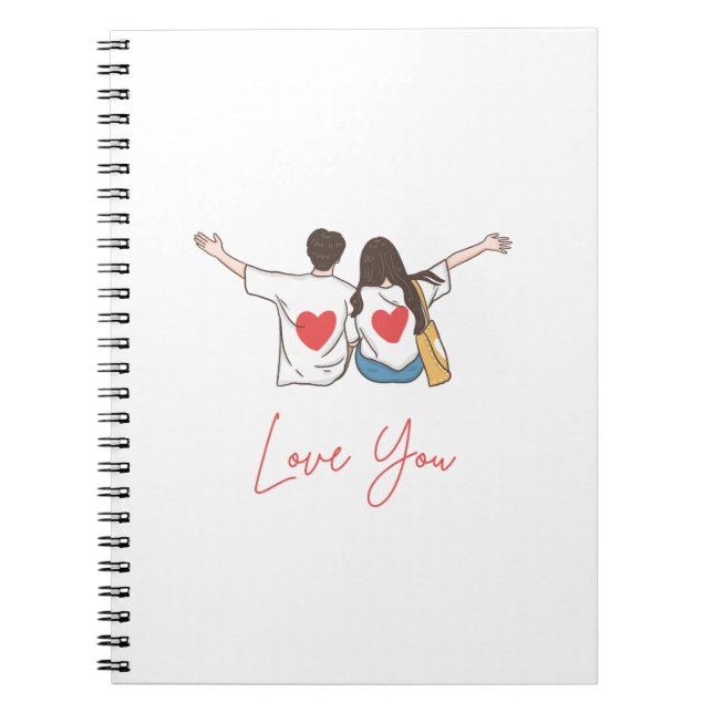 ❤️ Love You Forever - Personalised Spiral Photo No Notebook (Front)