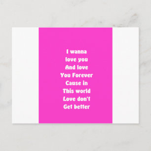 Love you forever postcard