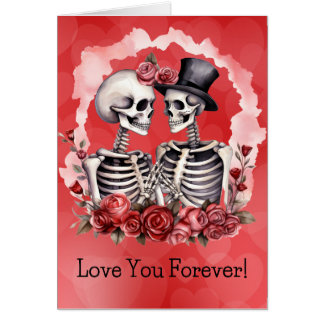 Love You Forever Sweetheart Skeletons Card