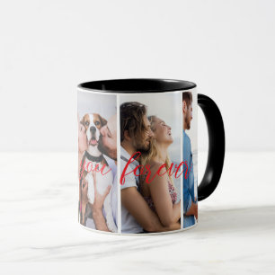 Love You Forever Vertical Photo Collage Custom Mug