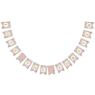 Love You Forever Wedding Blush Pink Sage Green Bunting