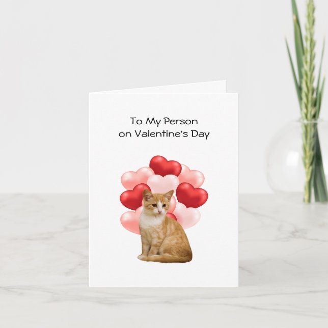 Love You / From The Cat Valentine's Day  Holiday Card (Front)