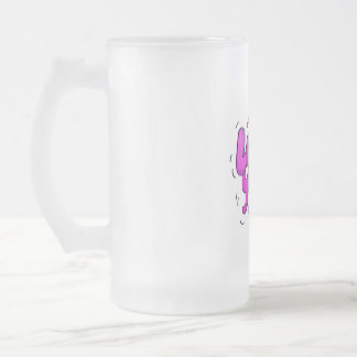 Love You  Frosted Glass Beer Mug