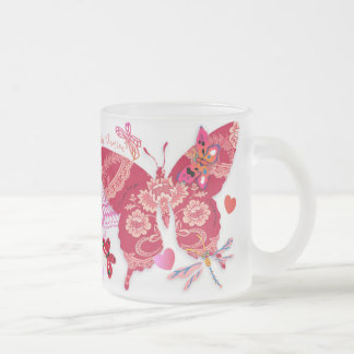 'Love You' Frosted Glass Coffee Mug