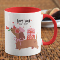 Love You Fur-Ever Cute French Dachshund Dog