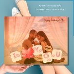 Love You Gold Lips Photo Husband Romantic Birthday Postcard<br><div class="desc">Celebrate the best days of your life with this beautiful photo greeting card. Choose your favorite photo, and show your love with this fun and modern I Love You Greeting Card. The red typography on the back is a cute extra detail: x o x o (hugs and kisses). This fun...</div>