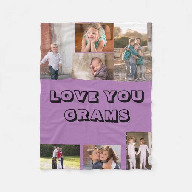 Love You Grams Fleece Blanket (Front)