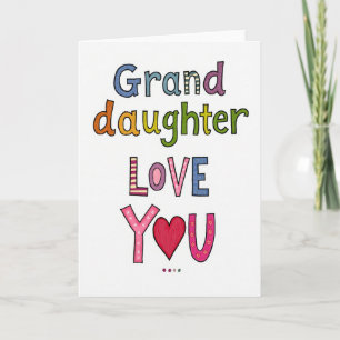 Love You Granddaughter Art Card