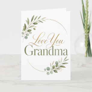 Love You Grandma Botanical Card