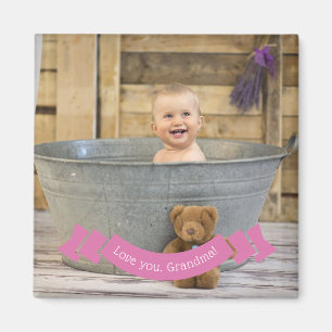 Love You Grandma   Custom Instagram Baby Photo Magnet