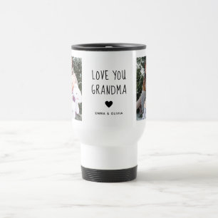 Love You Grandma Custom Two-Photo Travel Mug