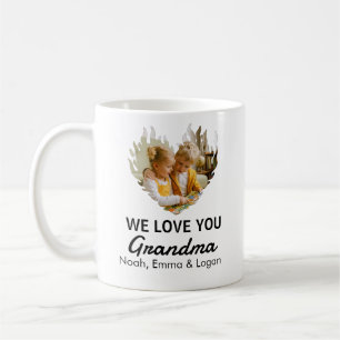 Love You Grandma Heart Photo Coffee Mug