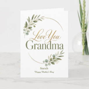 Love You Grandma Mother's Day Card