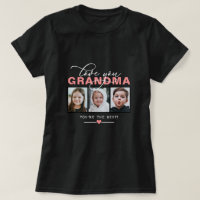 Love You Grandma/Nana/Other 3 Photo Custom Text T-