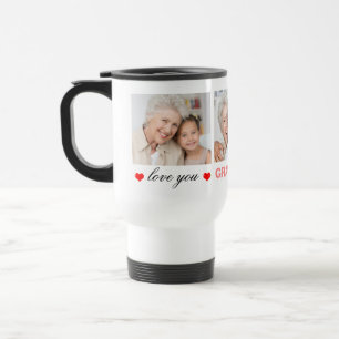 Love You Grandma/Nana/Other 3 Photo Custom Travel Mug