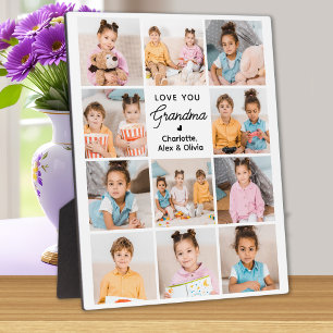 Love You Grandma Personalised 11 Photo Grandparent Plaque