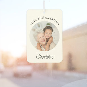 Love You Grandma Photo Car Air Freshener