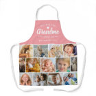 Love You Grandma Photo Collage Apron