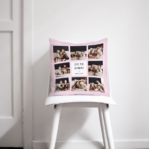 Love You Grandma   Photo Collage Handwritten Text Cushion