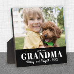 Love You Grandma Photo Family Modern Keepsake Plaque<br><div class="desc">Use a favourite family photo to easily create a keepsake plaque. Three lines of text let you express the special bond shown in the photo. This professional template will create a sentimental gift for any mother. Perfect size for placing on a living room mantle or an office desk. Consider this...</div>