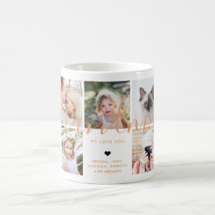 Love You Grandma   Photo Gift Calligraphy Orange Coffee Mug