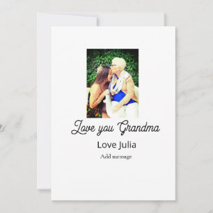 Love you Grandma photo name love message grandkids Invitation
