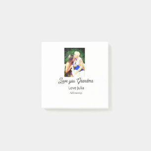 Love you Grandma photo name love message grandkids Post-it Notes