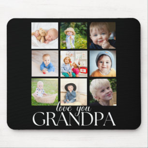 Love You Grandpa Beautiful Collage 9 Photos T Shir Mouse Mat