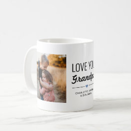 Love You Grandpa Birthday Custom Photo Coffee Mug