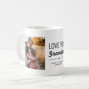 Love You Grandpa Birthday Custom Photo Coffee Mug
