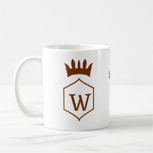 Love you grandpa crown add name details brown squa coffee mug