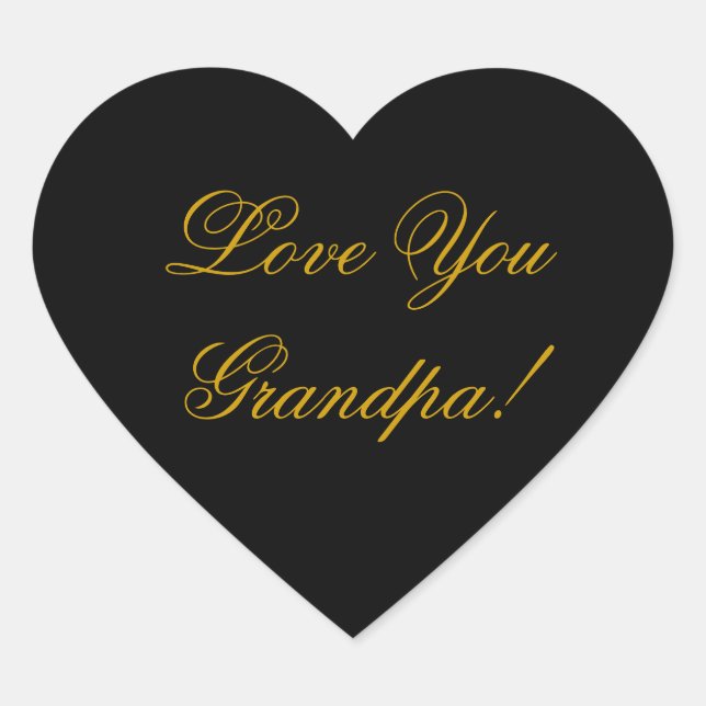 LOVE YOU GRANDPA HEART STICKER (Front)