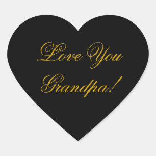 LOVE YOU GRANDPA HEART STICKER
